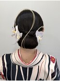 卒業式　シニヨン　袴　ヘアセット