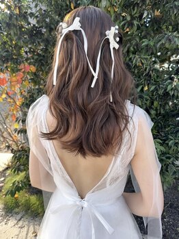 メゾンシアー(Maison Sheer)の写真/【特別な日をより素敵に華やかに彩ります】1日つづく柔らかな抜け感が◎大切な日は誰よりも一段と可愛く♪