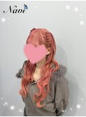 三つ編みハーフツイン