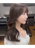 韓国レイヤーダブルカラー前髪カット髪質改善銀座