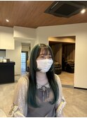 姫ロング×ターコイズブルー
