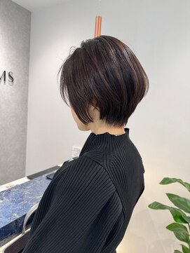 アールヘアーデザイン 藤が丘(r hair design) 小顔見せショートベージュカラーブリーチしない透明感カラー