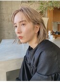 【SOIE】センター分け前髪と切りっぱなしボブ