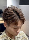 熊本メンズヘア　フェザーパーマ　短髪