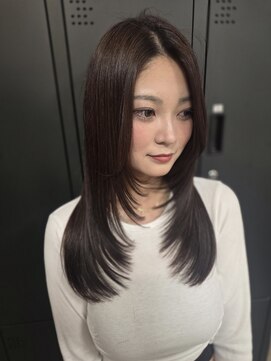 アンサ 阪急桂店(ANSA) レイヤーカット×アッシュブラウン