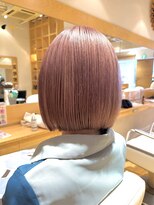 オーガニックエコ 川越(organic+eco) ツヤ感ピンクベージュ☆ぷつっとミニボブ