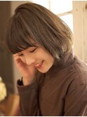 毛先ワンカールのふんわりナチュラルボブ☆乾かすだけでまとまる