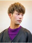 グレージュがナウいツーブロッククラウドマッシュ!ビジカジ