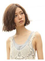 ヘアーズ ベリー 長居店(hairs BERRY) BERRY/デザインカラー＿厚めバング＿ローライト＿スリークボブ