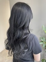 シア(sia)&nbsp;暗髪ネイビーグレージュ大人女性20代30代40代心斎橋ネイビー