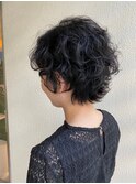 パーマなし  ふわくしゅフレンチショート