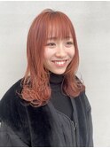 無造作大人可愛い1ブリーチピンクオレンジベージュ20代30代◎