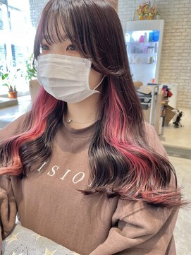 アデプト 金町店(adept) 【adept金町店　石崎Style】ピンクイヤリングカラー