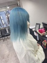 アジールヘア 所沢プロペ通り店(agir hair) スカイブルーヘルシースタイルショコラアッシュ所沢