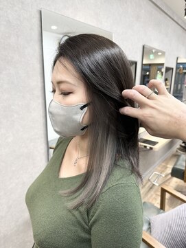 リベストバイジェービー 稲毛(li best. byjb) 斜めバング/グレージュカラー/デザインカラー【稲毛／稲毛駅】