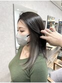斜めバング/グレージュカラー/デザインカラー【稲毛/稲毛駅】