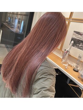 ラミ(L'ami) 大人ピンクベージュ/艶髪ストレートロング/暖色カラー