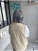 インナーカラー　アウトカラー　シルバー×グレー