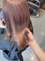ヘアーメイクチック(HAIR MAKE CHiC) ピンクベージュダブルカラー艶カラー