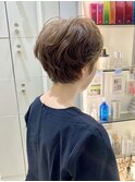 大人ショート/ショートパーマ/白髪ぼかし/ハイライト/銀座