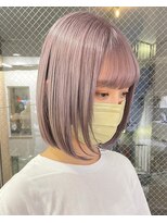 リムレスバイサンク 万代 新潟駅(LIMLESS by cinq)&nbsp;ミルクティーベージュダブルカラーグレージュカラーハイライト