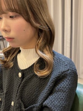 ランソ 新宿(RUNSO) 暗めカラー×グランマッシュ×デザインカラー