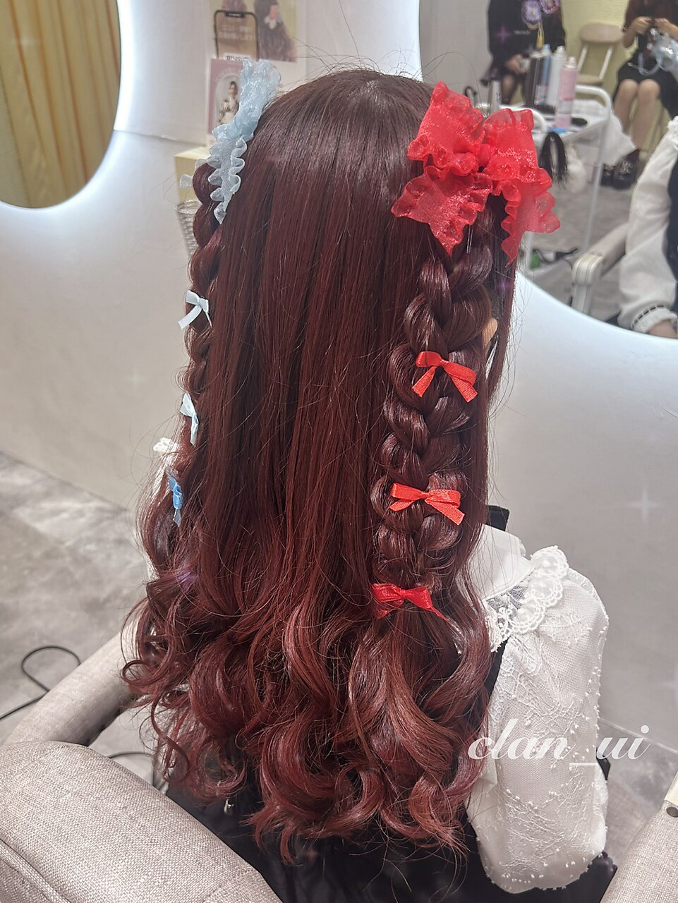 編みおろしハーフツイン【クランソア】ヘアメ/ヘアセット/心斎橋
