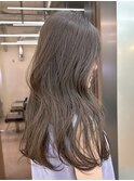 ブリーチなし　ブラウンベージュラベンダー赤味消し春カラー