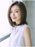 ☆ホワイトグレージュミニウルフデジタルパーマチェリーブラウン