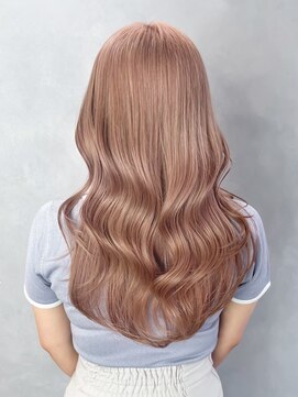 シオン(shion) ロングミルクティーブリーチ韓国ヘア顔周りレイヤー_ba564161