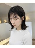 ウルフカットボブショートカットレイヤーカットグレージュ