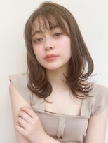 トゥーナ 表参道(tona)&nbsp;ミディアムレイヤー、外ハネボブ、グレージュ☆