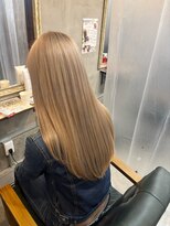 ルフレ 新宿歌舞伎町店(Reflet)&nbsp;プルエクステ100本/ブリーチダブルカラー/ミルクティーベージュ