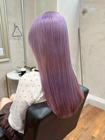 ヘアプレイスソル (HAIR PLACE SoL)&nbsp;ブリーチカラー/パープルアッシュ/ストレートロング