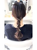 タイト編みおろしアレンジ♪
