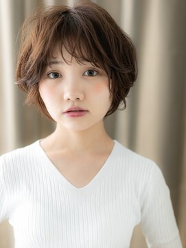 カバーヘア ブリス 川口(COVER HAIR bliss) グレージュブラウン小顔レイヤーショートボブTd3川口20代30代