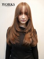 ワークス ヘアデザイン(WORKS HAIR DESIGN)&nbsp;ロングレイヤーカットライトブラウンカラー