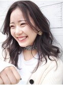 抜け感重軽ミディアムヘア　テラバイアフロート松子　二子玉川