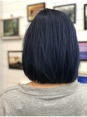 ブルーブラック  ネイビーヘアカラー