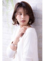 ヘアーアートシフォン 池袋西口店(Hair art chiffon)&nbsp;外ハネミニウルフくびれヘアインナーカラーダークアッシュ濡れ髪