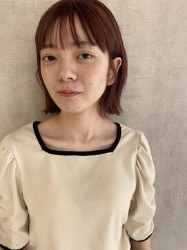 ボル(vol.) ナチュラルピンクブラウンなボブヘアー◎