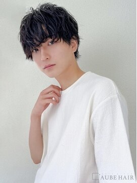 オーブ ヘアー プラス 金沢2号店(AUBE HAIR plus) 20代・30代_束感マッシュ/波打ちパーマ
