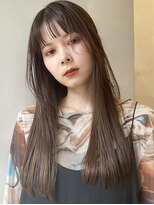 レティ(lety)&nbsp;“シースルー×オン眉”ロング “《透明感ベージュカラー》