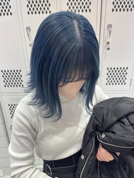 ロンドルーチェ 心斎橋(Lond luce) ダークアッシュ/ミディアムレイヤーカット［髪質改善/縮毛矯正］