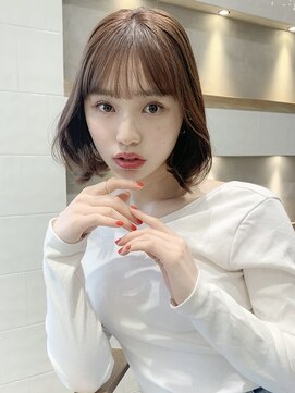 アイヴィ 表参道(IVY) 韓国ボブタッセルカット大人ガーリーワンカールボブ外ハネボブ