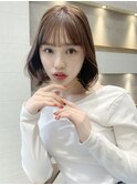 韓国ボブタッセルカット大人ガーリーワンカールボブ外ハネボブ