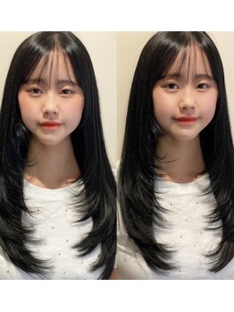 ハンナヘア(hanna hair)の写真/韓国ヘアはエギョモリ（顔周り）が命！普段のマンネリ解消に【韓国フルメイク】とセットで新しい自分発見◎