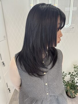 アンス(ans) ダークラベンダー×レイヤーカット