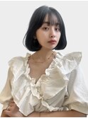 ボブ  耳かけ 韓国ボブ  小顔ボブ  内巻きボブ 小顔ライン 黒髪