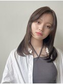 レイヤーカット×ナチュラルブラウンカラー ブリーチなしカラー